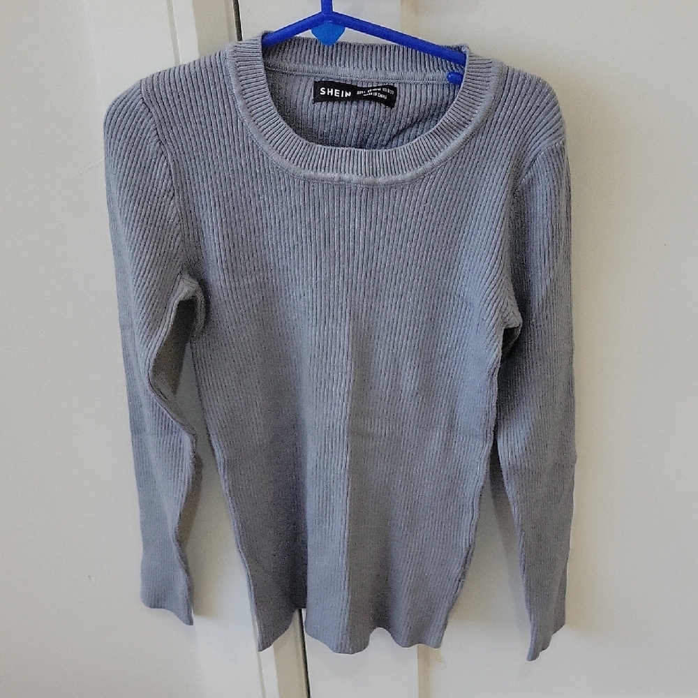SHEIN Women's Gray/blue Sweater